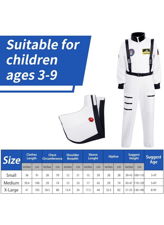 Astronaut Costumes For Kids Astronaut Dress Up Role Play With Astronaut Helmet For Birthday Theme Party (3-4T)