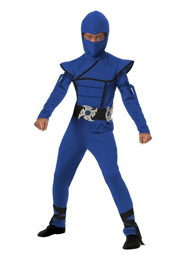 Child Blue Stealth Ninja Costume, Medium