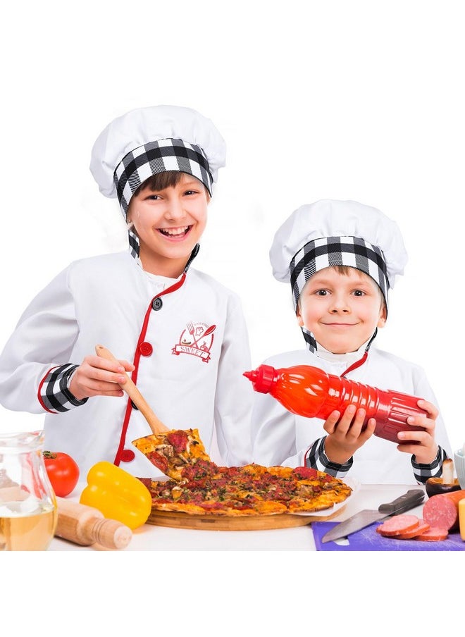 3 Pieces Halloween Kids Chef Costume Role Play Chef Costume With Hat For Boys And Girls(Medium)