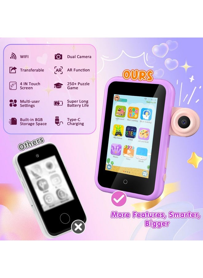 Kids Smart Phone Toy For Girls Boys 3 4 5 6 7 8 9 Years Old, 4