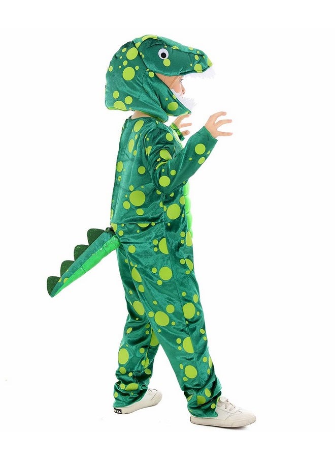 Green Dinosaur Costume For Kids Halloween Dress Up, Dino Themed Party For Toddlers (2T-4T), Y01294