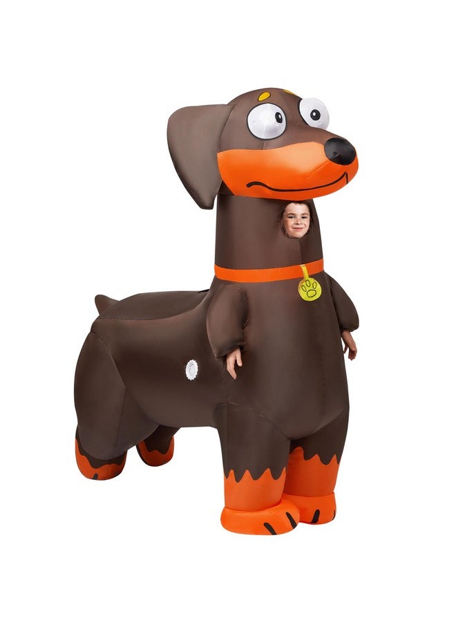 Kids Halloween Inflatable Costumes, Dachshund Full Body Blow Up Costumes For Halloween Animal Cosplay Themed Party