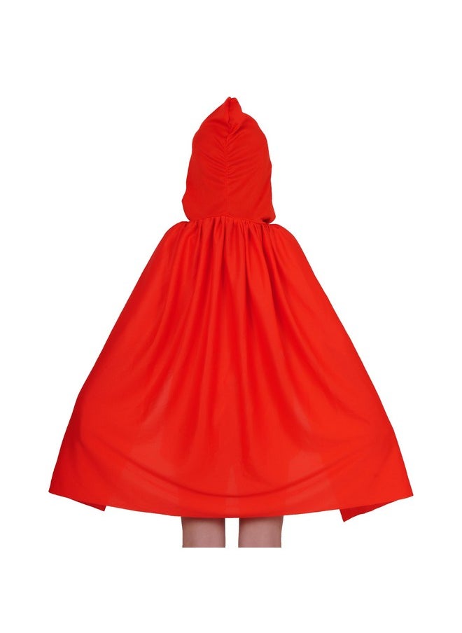 Hooded Cloak Cape Unisex Halloween Cloak For Halloween Christmas Role Play Cosplay Costume, Red