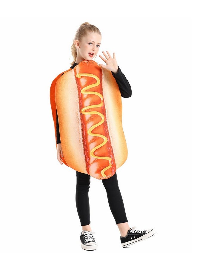 Halloween Hot Dog Costume For Kids, Funny Food Costume, Cosplay One Size