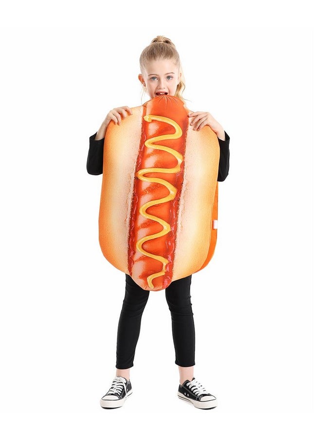 Halloween Hot Dog Costume For Kids, Funny Food Costume, Cosplay One Size