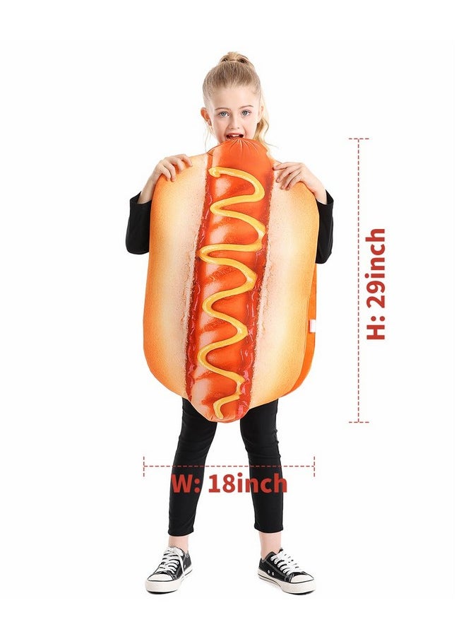 Halloween Hot Dog Costume For Kids, Funny Food Costume, Cosplay One Size