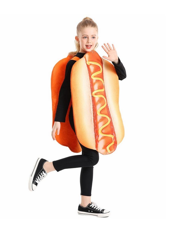 Halloween Hot Dog Costume For Kids, Funny Food Costume, Cosplay One Size