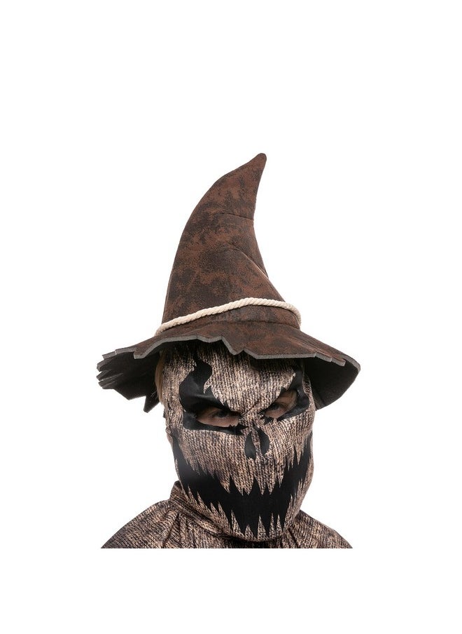 Halloween Boys Wicked Scarecrow Costume, Kids Scary Scarecrow Dress-Up For Role-Playing-L(10-12Yr)