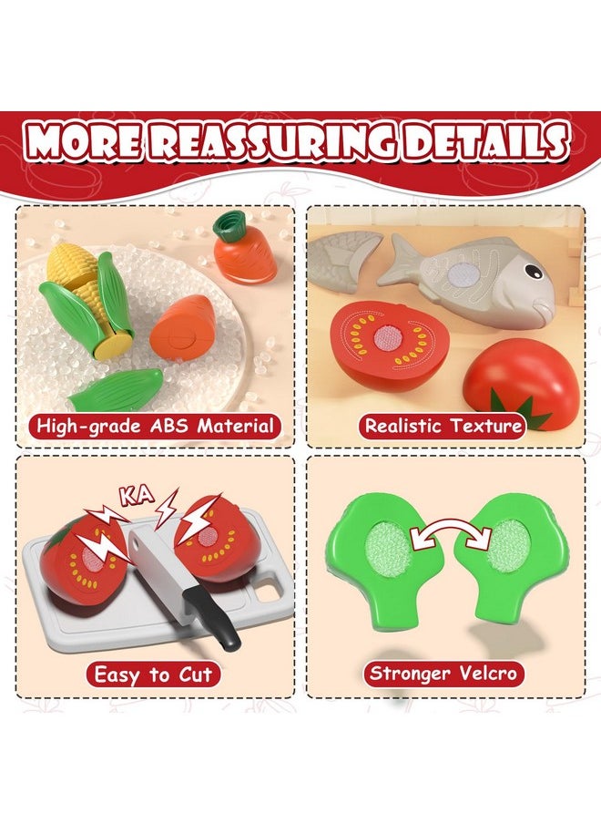 Play Kitchen Accessories, Play Pots And Pans Sets For Kids Kitchen, Play Food Sets For Kids, Toddler Cooking Set With Utensils, Toy Foods For Toddlers 3-5, Toys For 3+ Years Old Girls