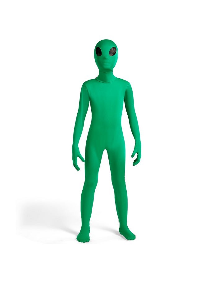 Kids Alien Costume, Green Alien Jumpsuit For Boys, Girls Halloween Dress Up, Role-Playing And Costume Parties-Stnd