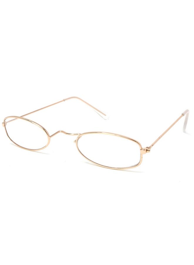 Old Man Costume Glasses - Gold Oval Granny Dress Up Eyeglasses - 1 Pair