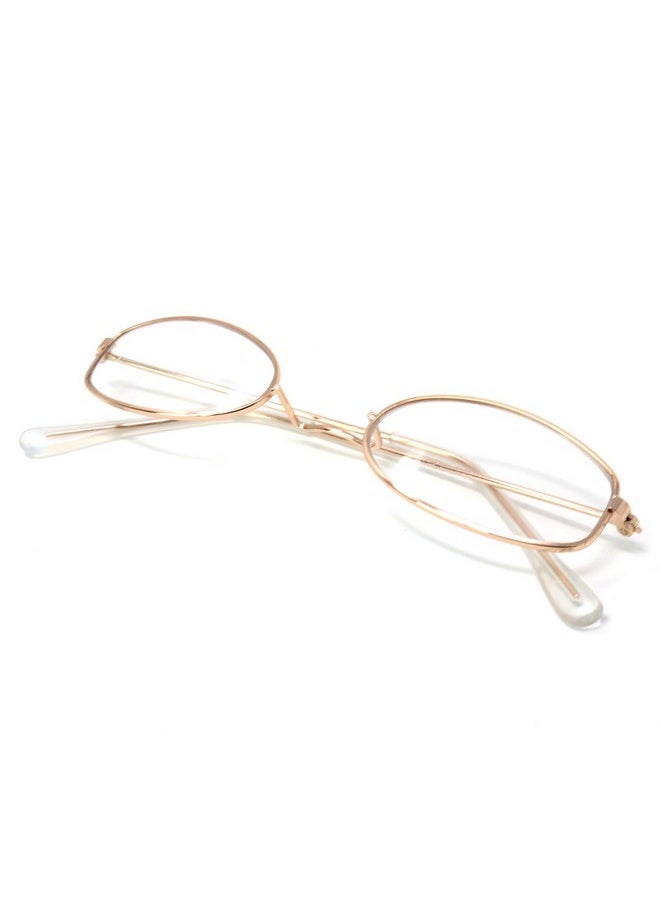 Old Man Costume Glasses - Gold Oval Granny Dress Up Eyeglasses - 1 Pair