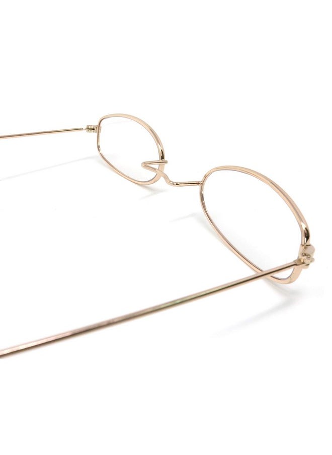 Old Man Costume Glasses - Gold Oval Granny Dress Up Eyeglasses - 1 Pair