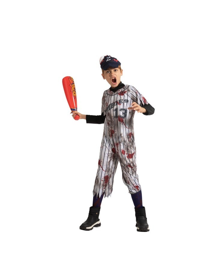 Zombie Baseball Player Costumes For Boys, Scary Halloween Costume For Kids, Halloween Parties-M(8-10Yr)