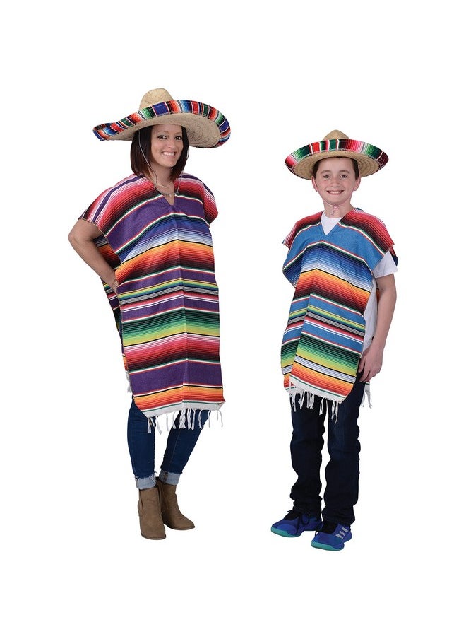 Mexican Poncho For Kids, Mexican Traditional Serape Poncho For Cinco De Mayo, Mexican Fiesta Theme Party Costume, Kids Mexican Serape Costume, Halloween Costume