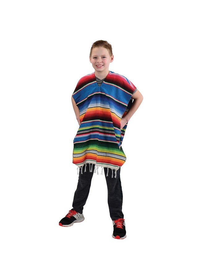 Mexican Poncho For Kids, Mexican Traditional Serape Poncho For Cinco De Mayo, Mexican Fiesta Theme Party Costume, Kids Mexican Serape Costume, Halloween Costume
