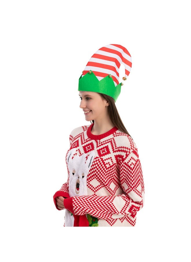 3 Packs Unisex Classic Elf Felt Hats For Christmas Jingle Bells Xmas Hats For Kids Adults Funny Hats For Christmas