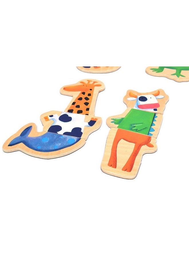 Crazy Animal Mix & Match Wooden Magnets