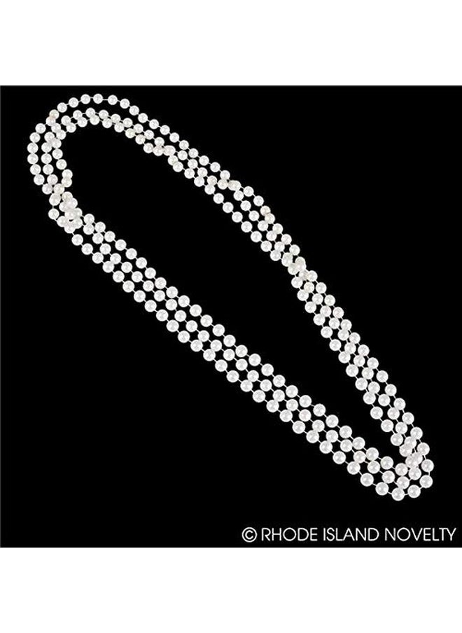 48Inch 12Mm Faux Pearl Necklace White Pack Of 12