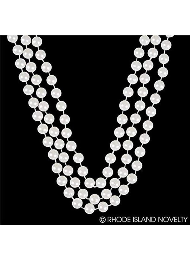 48Inch 12Mm Faux Pearl Necklace White Pack Of 12