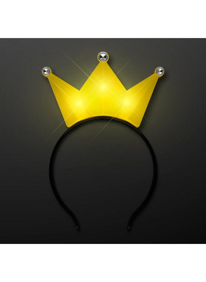 Light Up Led Crown Tiara Princess Headband (Yellow)