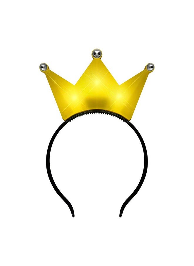 Light Up Led Crown Tiara Princess Headband (Yellow)