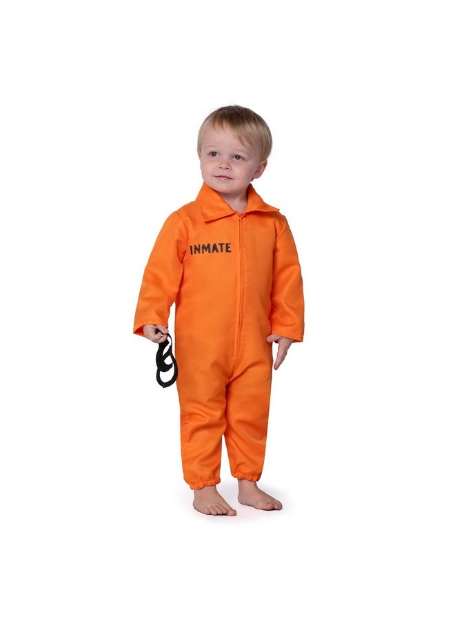 Baby Unisex Jailbird Costume Jail Prisoner Costume Jumpsuit For Toddler Girls Boys Halloween Dress Up Party (3T (34 Yrs))