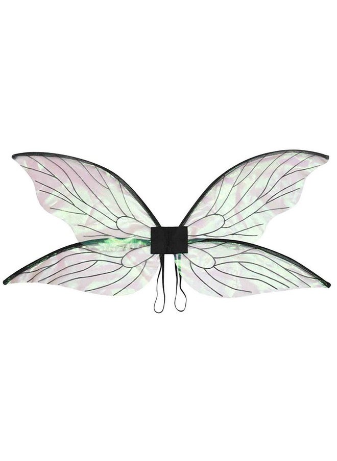 Sparkling Fairy Wings For Girls Halloween Fairy Costumes Dress Up Elf Cosplay Wing Masquerade Festive Party Props (Black)