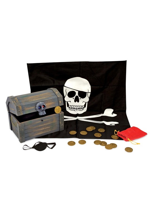 Wooden Pirate Chest Pretend Play Set