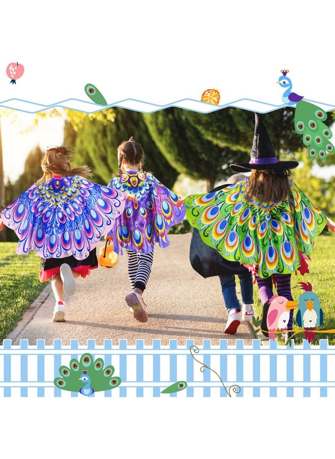 Birdcostumepeacockwings For Kids With Birdmask As Girls Boys Owl Dressup Pretend Play Halloween Party Favors Gifts Toys (Green)