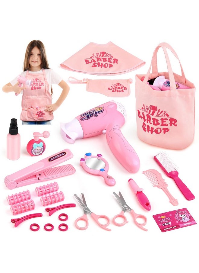 Hair Salon Toys For Girls 25 Pcs Pretend Play Hair Styling Toy Set For Kids 36 With Hair Dryer Barber Scissors And Stylist Accessories Christmas & Birthday Gift For Girls