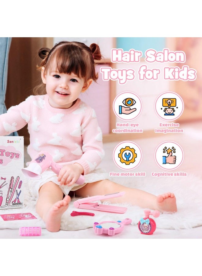 Hair Salon Toys For Girls 25 Pcs Pretend Play Hair Styling Toy Set For Kids 36 With Hair Dryer Barber Scissors And Stylist Accessories Christmas & Birthday Gift For Girls