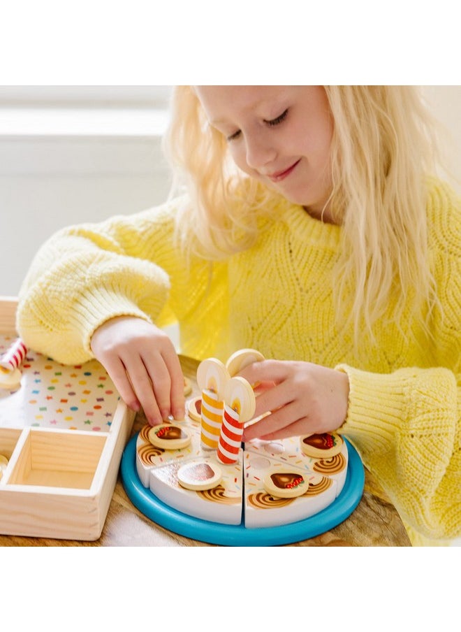 Birthday Party Cake Wooden Play Food With Mixnmatch Toppings And 7 Candles