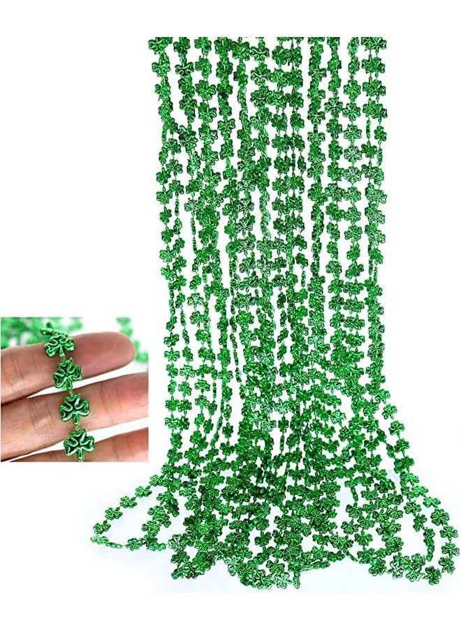 Green Shamrock Bead Necklaces 72 Piece Party Favor Clover Beads For Men Women & Kids 33