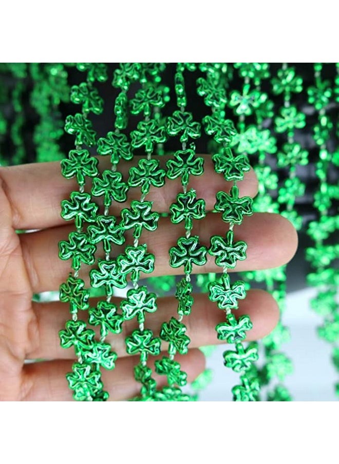 Green Shamrock Bead Necklaces 72 Piece Party Favor Clover Beads For Men Women & Kids 33