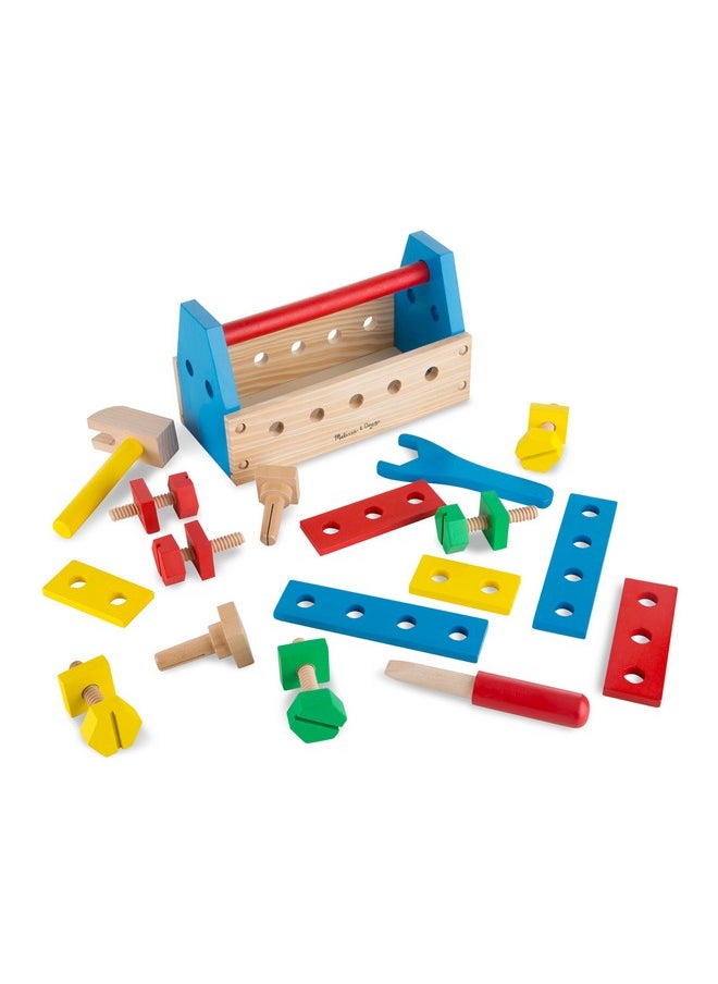 Takealong Tool Kit Wooden Construction Toy (24 Pcs) Multicolor 10.0 X 5.55 X 4.75