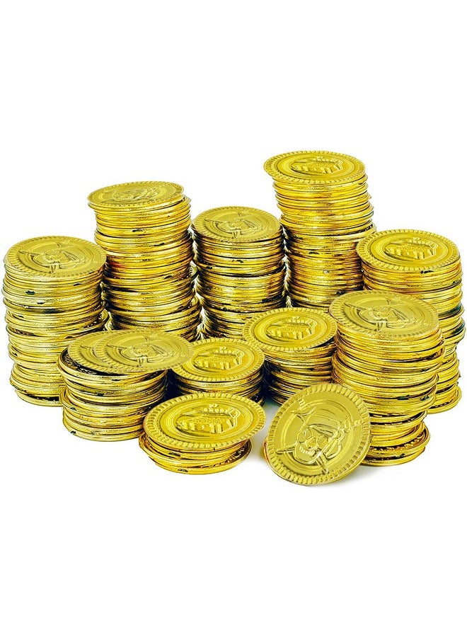 St. Patrick'S Pirate Gold Coins Novelty Party Favors Plastic Gold Coins Bulk (100 Gold Coins)