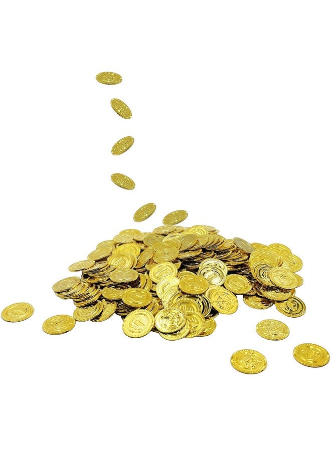 St. Patrick'S Pirate Gold Coins Novelty Party Favors Plastic Gold Coins Bulk (100 Gold Coins)