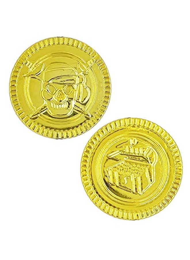 St. Patrick'S Pirate Gold Coins Novelty Party Favors Plastic Gold Coins Bulk (100 Gold Coins)