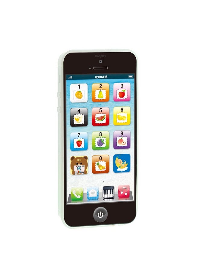 Learning Smart Phone Toy Black Music Lullaby Song Touch Screen Usb Recharable Cell Phone Mobile Yphone For Toddler Baby