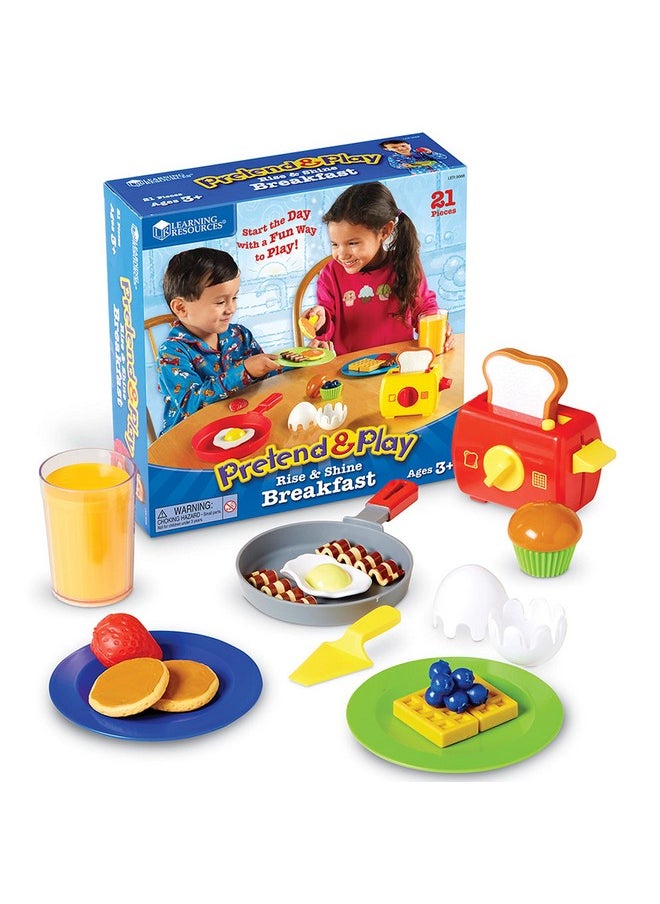 Pretend & Play Rise & Shine Breakfast 21 Pieces Ages 3+ Pretend Play Food For Toddlers Preschool Learning Toys Kitchen Play Toys For Kids