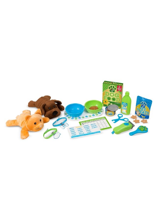 Feeding And Grooming Pet Care Play Set Pretend Play Vet Toy Veterinarian Kit For Kids