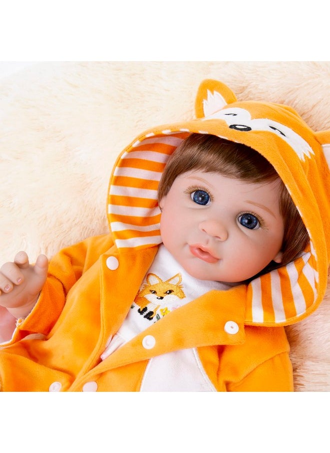 Reborn Baby Dolls Realistic Baby Doll 22 Inch Lifelike Newborn Girl Dolls With Feeding Toy Accessories