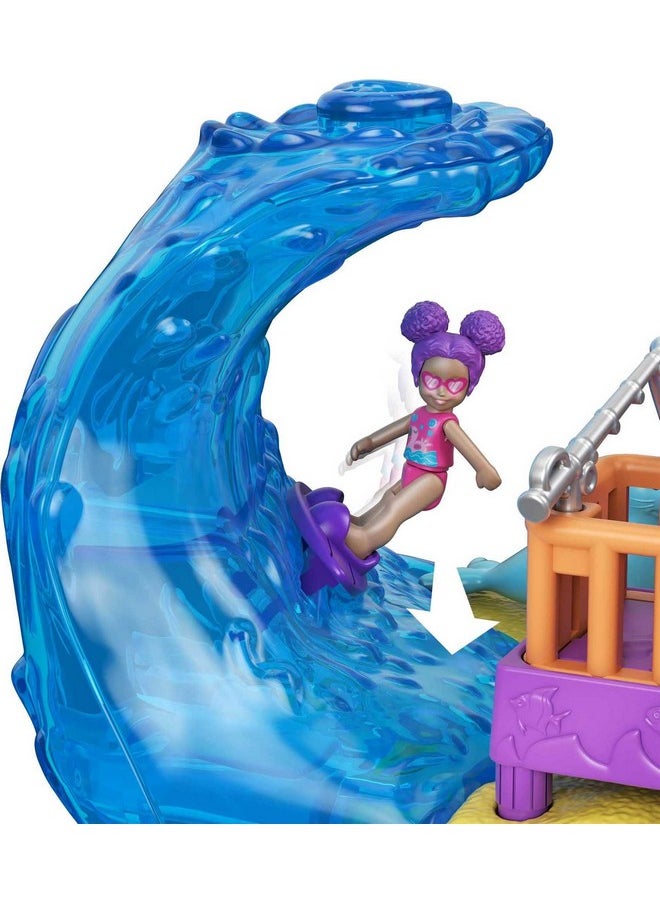 Pollyville Sunshine Beach Playset Micro Doll Animal Figure Great Gift For Ages 4 Years Old & Up