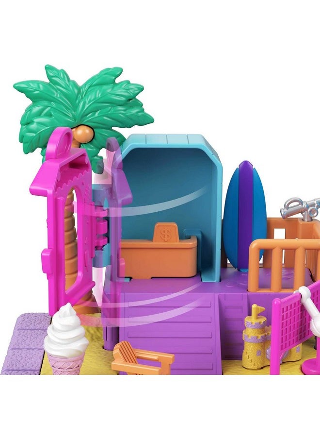 Pollyville Sunshine Beach Playset Micro Doll Animal Figure Great Gift For Ages 4 Years Old & Up