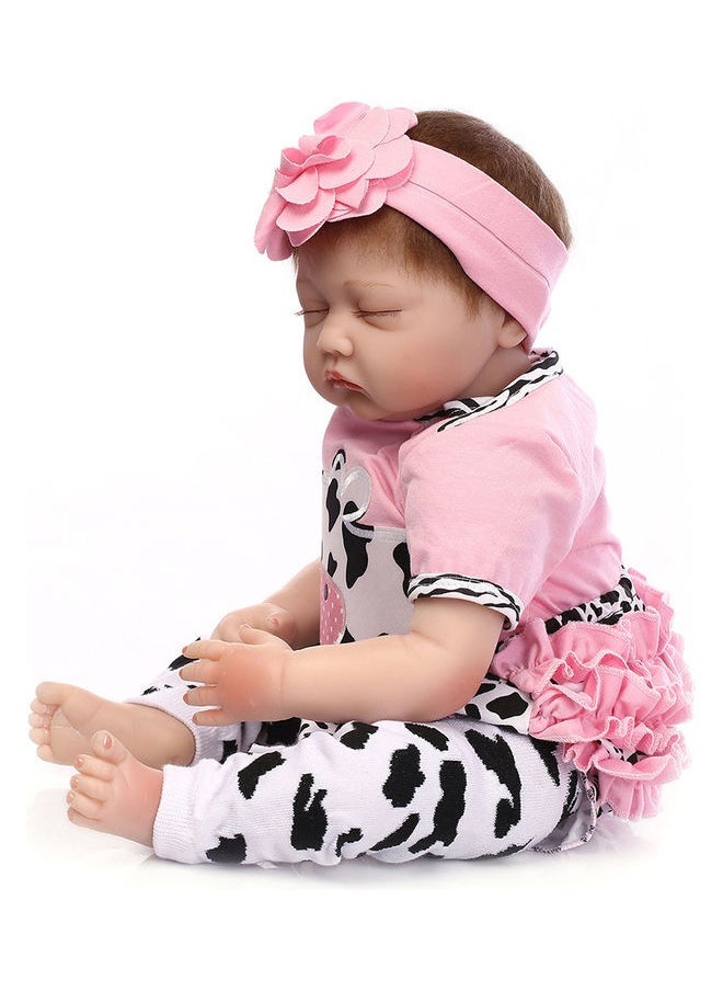 Reborn Baby Doll With Plush Cuddling Toy 55cm