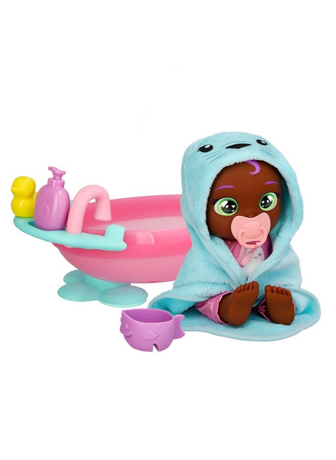 Newborn My First Bath Tiff - Interactive Baby Doll Bathtub Set With 20+ Baby Sounds, Girls & Kids Age 18M And Up