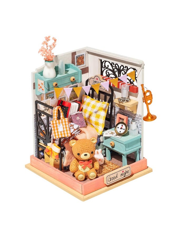 Diy Miniature Kit Mini Building Dollhouse Bedroom, Miniverse Lifestyle Mini Bookshelf Decoration, Diy Hobbies For Craftsman (Sweet Dream)