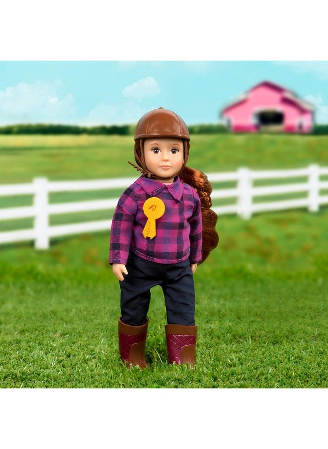 - Horseback Riding Mini Doll - 6-Inch Equestrian Doll - Horse Riding Outfit & Accessories - Clothes, Helmet, Boots & Ribbon - 3 Years + - Samanda