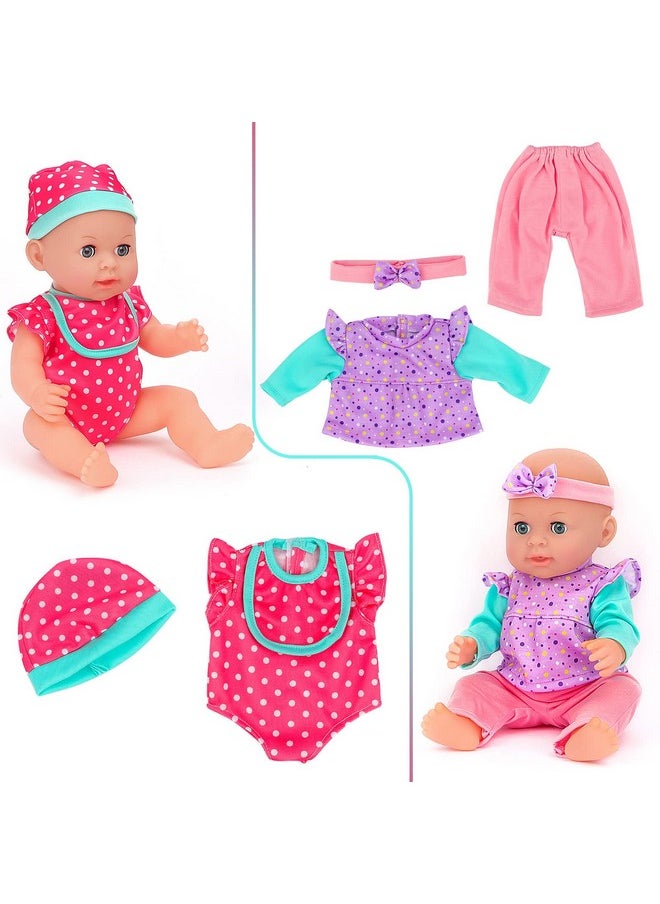 Baby Doll Clothes For 12 13 14 Inch Dolls,6 Sets Doll Clothes And Accessories,Dress Up Fun,Doll Outfits Accessories Underwear For Doll Gift (Doll Not Included)